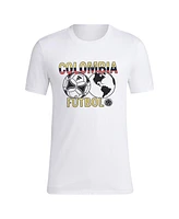 Adidas Men's White Colombia National Team Around the World T-Shirt