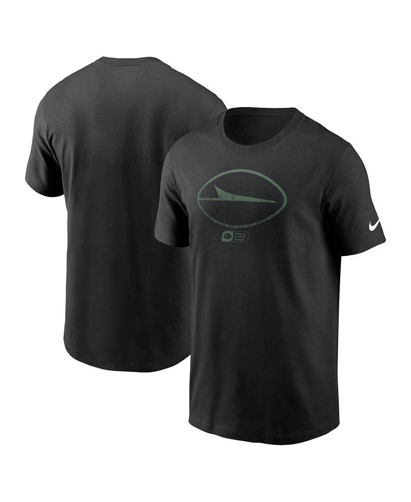 Nike Men's Black New York Jets Faded Essential T-Shirt