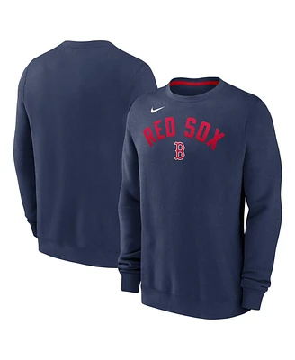 Nike Men's Navy Boston Red Sox Classic Fleece Performance Pullover Sweatshirt