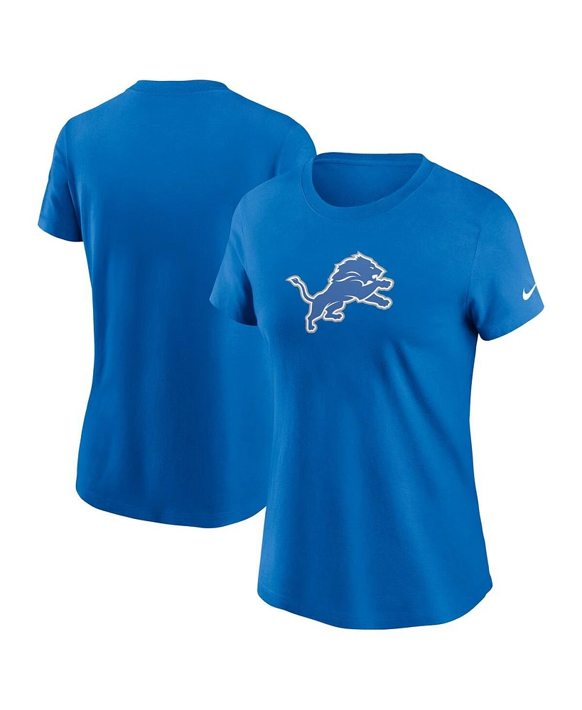 Nike Women's Blue Detroit Lions Primary Logo T-Shirt