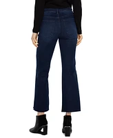 Liverpool Los Angeles Women's Gia Glider Front-Slit Flared Cropped Jeans