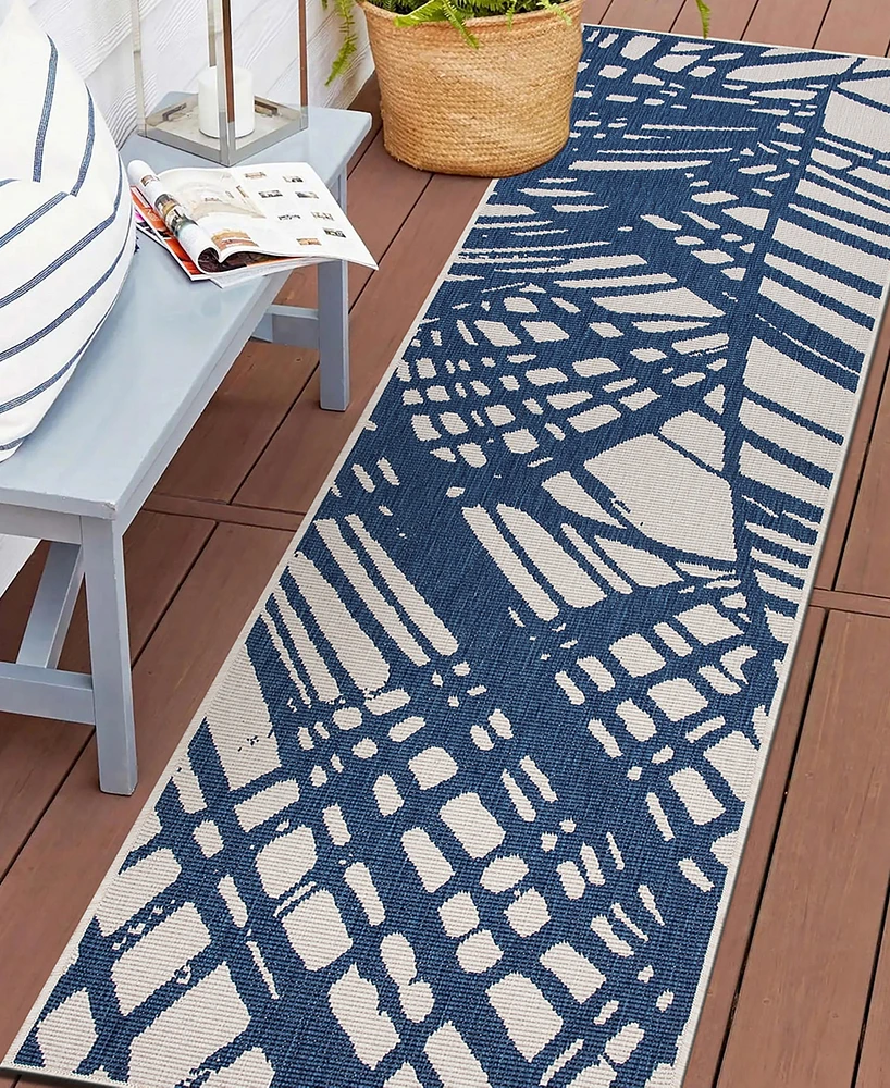 Main Street Rugs Citta Outdoor 4027 2'x7' Runner Area Rug