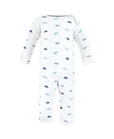 Hudson Baby Baby Boys Hudson Cotton Coveralls, Newest Family Member, 18-24 Months