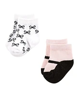 Hudson Baby Baby Girls Sock and Headband 12pc Set, Mom Dad, 0-9 Months