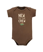 Hudson Baby Baby Boys Hudson Cotton Bodysuits, Dinosaur Adventures 3-Pack, Preemie