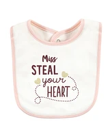 Hudson Baby Infant Girls Cotton Bibs, Mommys Bestie, One Size