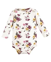 Hudson Baby Baby Girls Cotton Long-Sleeve Bodysuits, Steal Your Heart