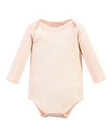 Hudson Baby Girls Thermal Long Sleeve Bodysuits, Acorn Botanical