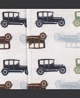 Hudson Baby Infant Boy Cotton Flannel Burp Cloths 8pk, Antique Cars, One Size - Antique cars 8