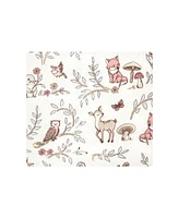 Hudson Baby Infant Girl Cotton Flannel Receiving Blankets, Girl Woodland Pals, One Size