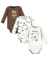 Hudson Baby Boys Cotton Long-Sleeve Bodysuits