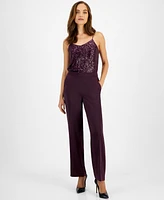 Anne Klein Women's Pull-On High-Rise Satin Pants