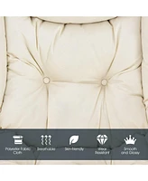 Modern Polyester Fabric Lazy Chair with Steel Frame and Side Pocket