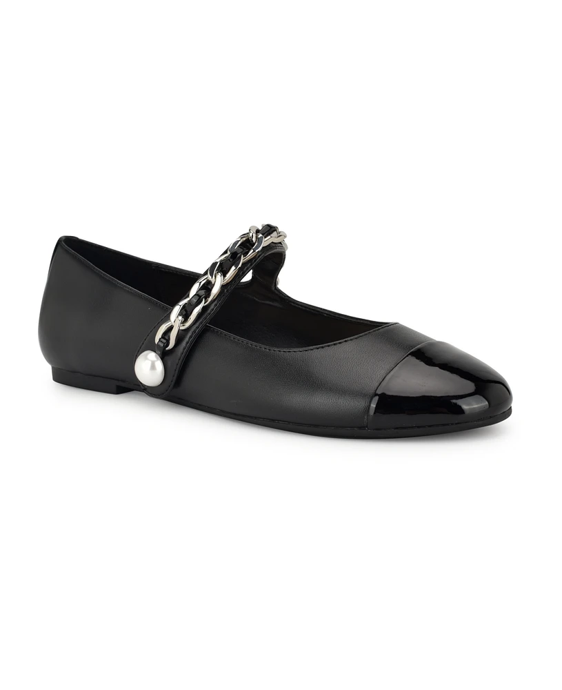 Nine West Women's Platy Embellished Mary Jane Ballet Flats