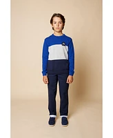 B by Brooks Brothers Big Boys Colorblock Sweater With Patch