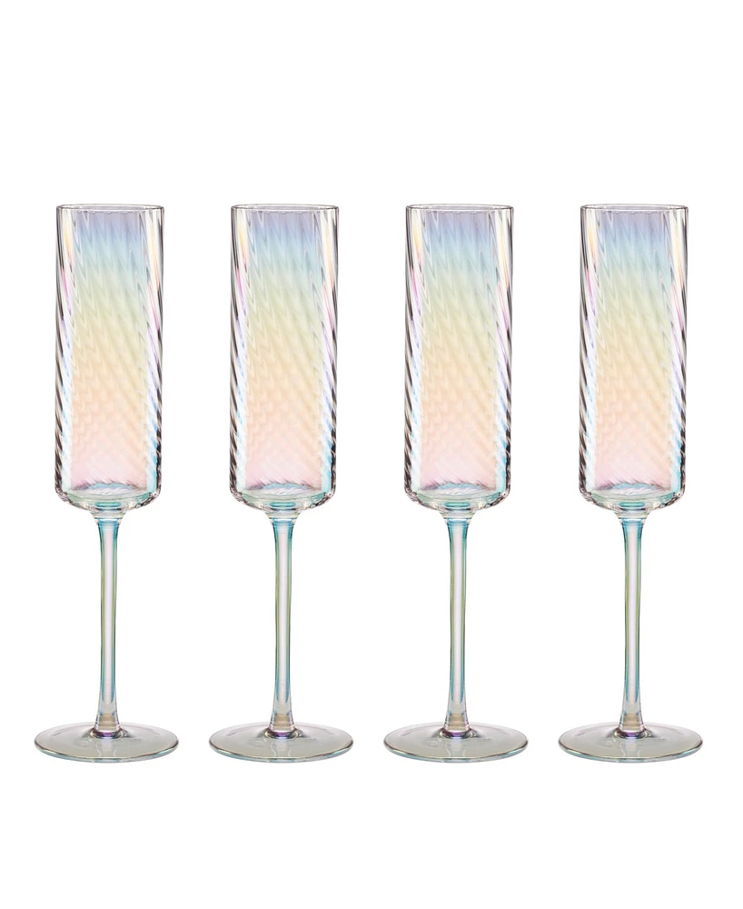 Lenox Tuscany Classics Iridescent Flutes, Set Of 4