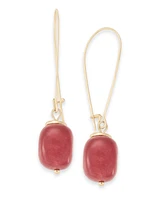 Style & Co Beaded Gold-Tone Wire Drop Earrings, Created for Macy's