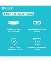 Intex 15 Foot Round Easy Set Vinyl Solar Cover for Swimming Pools, Blue | 29023E