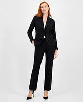 Anne Klein Single-Button Notched-Lapel Blazer