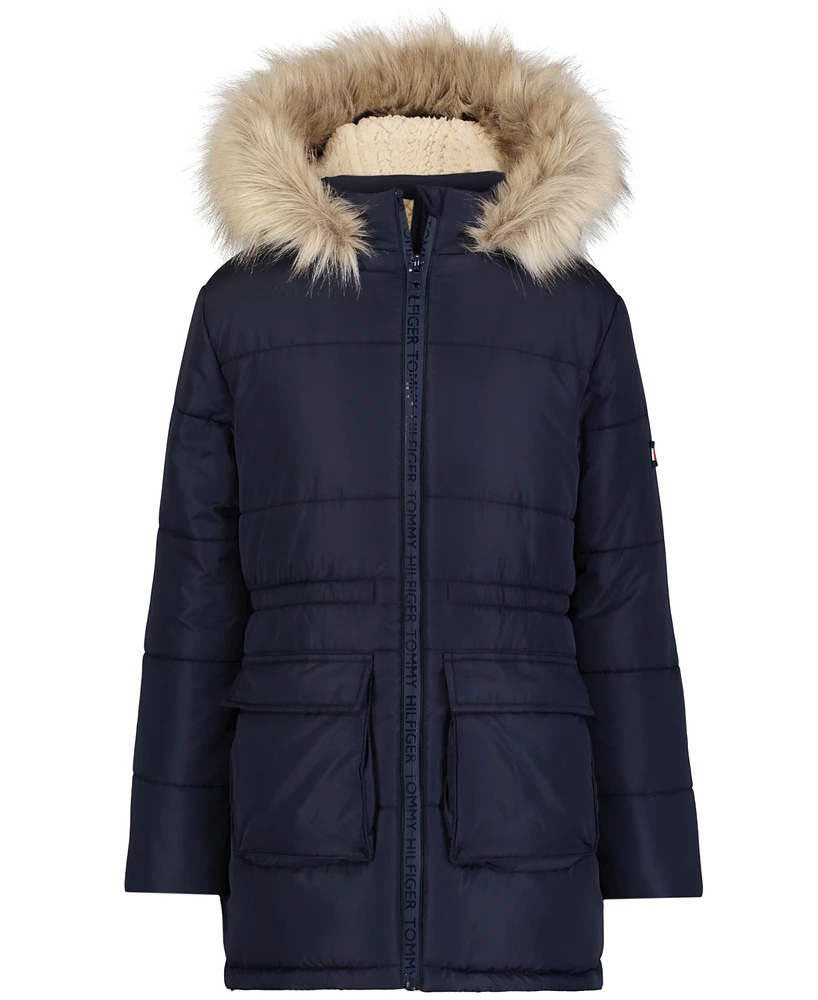 Tommy Hilfiger Toddler and Little Girls Patch Pocket Anorak Puffer