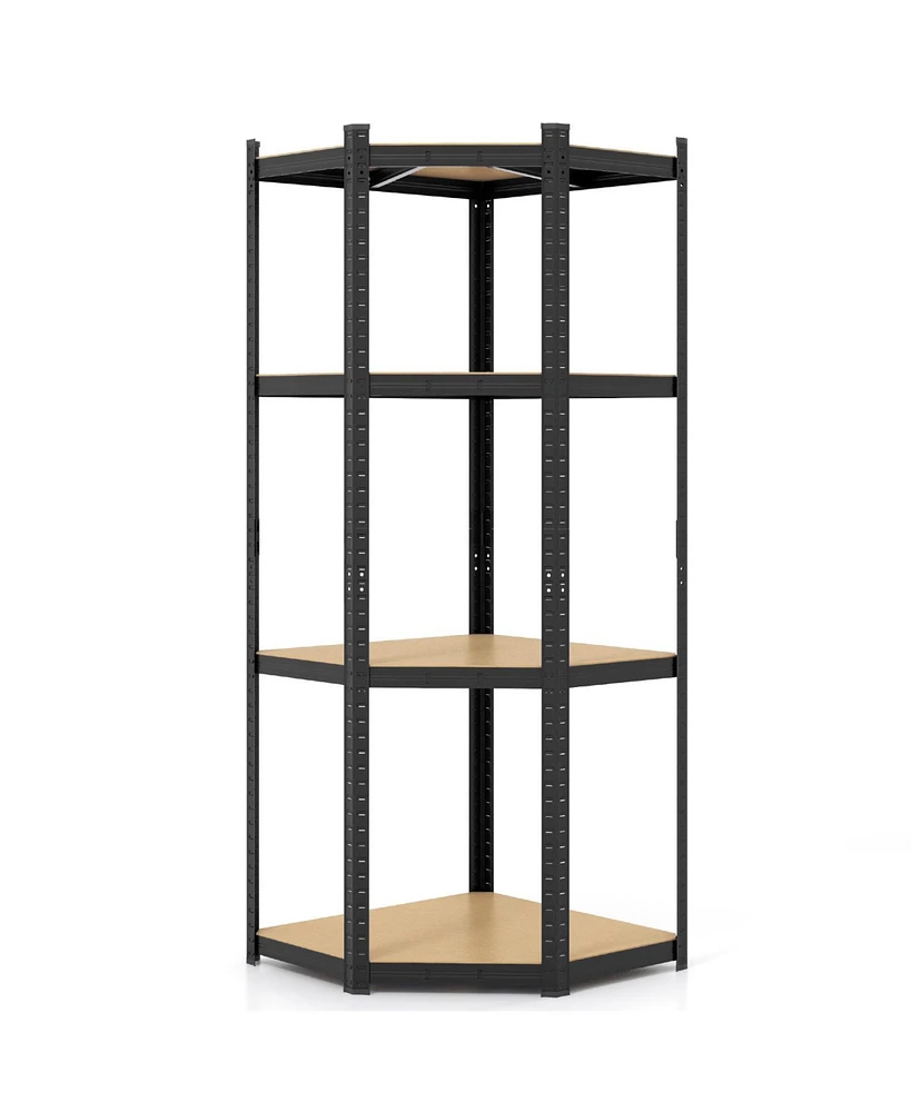 Slickblue 4-Tier Corner Shelving Unit Adjustable Garage Storage Utility Rack for Warehouse