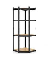 Slickblue 4-Tier Corner Shelving Unit Adjustable Garage Storage Utility Rack for Warehouse