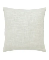 Ihi Home Embroidery Center Linen Pillow, Natural, 20"Sq