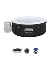 Bestway Coleman Miami AirJet Inflatable Hot Tub with EnergySense Cover, Black