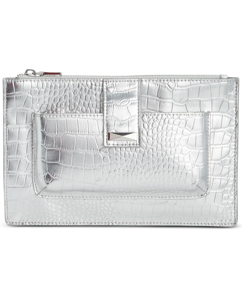 I.n.c. International Concepts Franee Metallic Croco Small Pouch, Created for Macy's