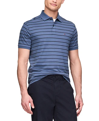 Tommy Hilfiger Men's Regular-Fit Striped Liquid Cotton Polo Shirt