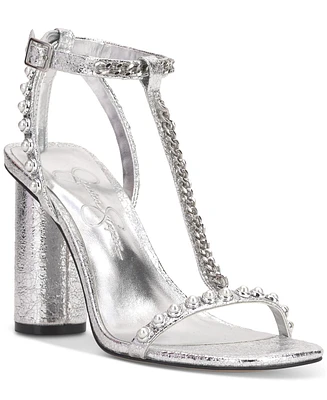 Jessica Simpson Women's Siven Embellished T-Strap High-Heel Dress Sandals