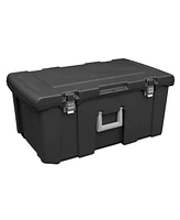 Sterilite Footlocker, Stackable Storage Bin with Latching Lid, Wheels and Handle