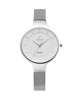 Obaku Women's Solar Silver Dial Watch - V221LRCWMC