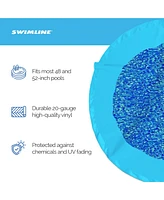 Swimline 24 Foot Swirl Blue Round Above Ground Swimming Pool Wall Overlap Liner