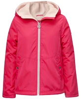 Michael Kors Big Girls Fleece-Lined Full-Zip Hooded Rain Jacket