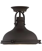 Possini Euro Design Verndale Industrial Close To Ceiling Light Semi