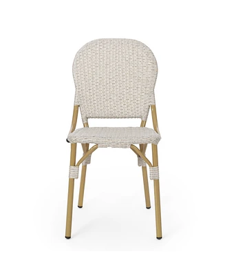 Simplie Fun Parisian Grace Wicker Accent Chairs for Outdoor Elegance