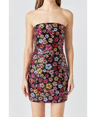 endless rose Women's Sequins Mini Dress