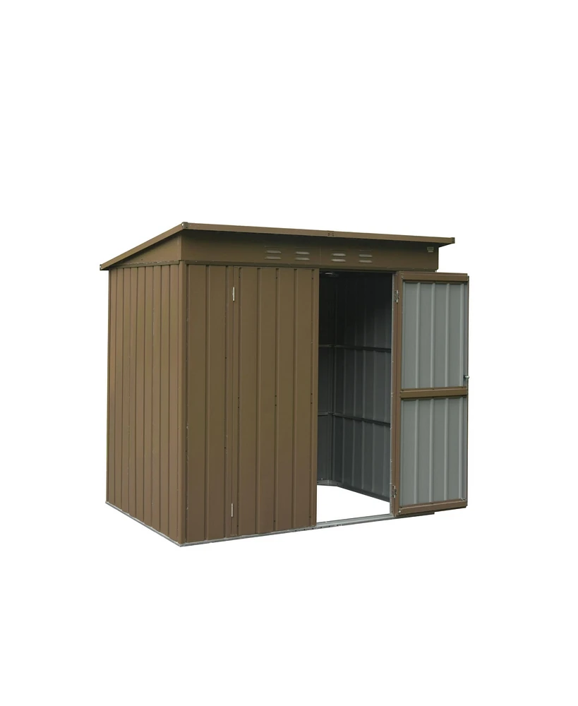 Simplie Fun Rustproof Waterproof Metal Storage Shed Wind & Rain Resistant, Durable & Ventilated