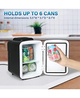 Simplie Fun Compact 4L Mini Fridge with Cooling & Heating Functions for Storage & Transportation