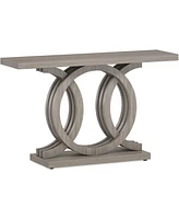 Tribesigns 55 inches Console Table with Unique Base, Farmhouse Hallway Table, Wooden Entryway Modern Sofa for Living Room, Long Ac