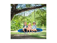 Slickblue Kids Saucer Surf Adjustable Outdoor Swing Set – Comfortable and Fun for All Ages