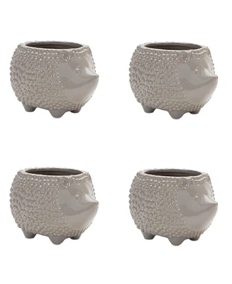 Slickblue Ceramic Hedgehog Planter (Set of 4)