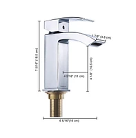 Aquaterior Modern 1 Hole Bathroom Faucet Vanity Sink Basin Single Handle Diy Hotel Chr