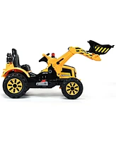 Costway Kids Ride On Excavator Truck With Front Loader Digger