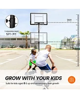 Givimo Basketball Hoop 32in Backboard Height Adjustable Portable Basketball System with 2 Wheels for Kids Adults, Removeable Basketball Hoop