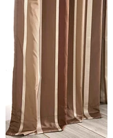 Ihi Home Cocoa Faux Silk Taffeta Curtain Panel - with Heavy Interlining