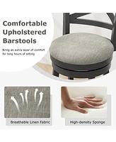 Slickblue Swivel Bar Stools Set of 2 with Hollow Back and Soft-padded Seat