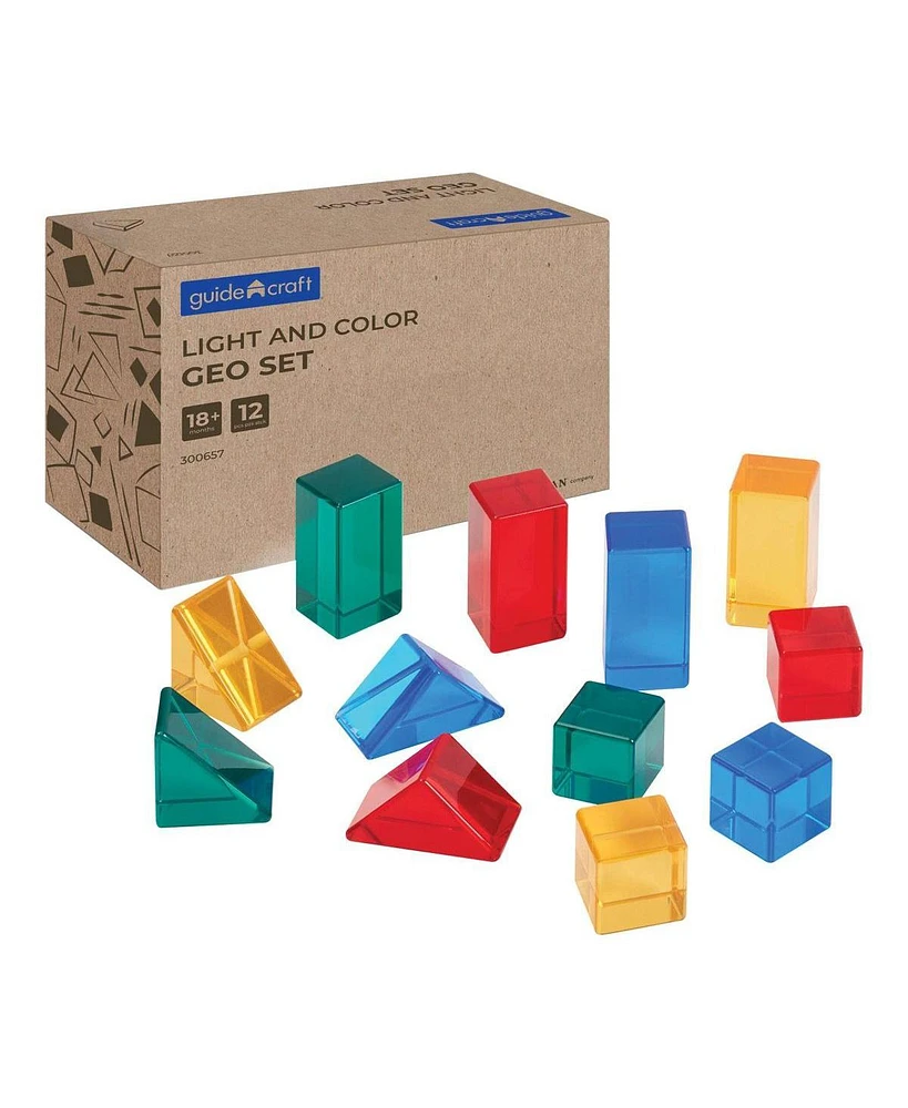 Kaplan Early Learning Light and Color Geo Set - 12 Pieces