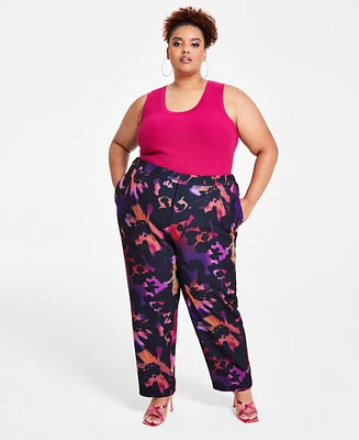 Nina Parker Trendy Plus Printed High-Rise Pants